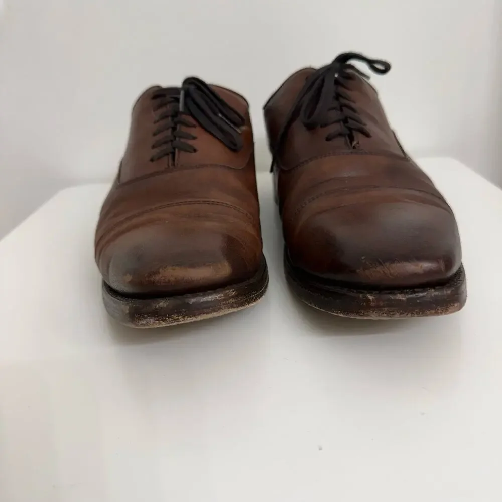 Thursday Boot Co. Executive Cap Toe Oxford Dress Shoes Brown Leather Mens Sz 8.5